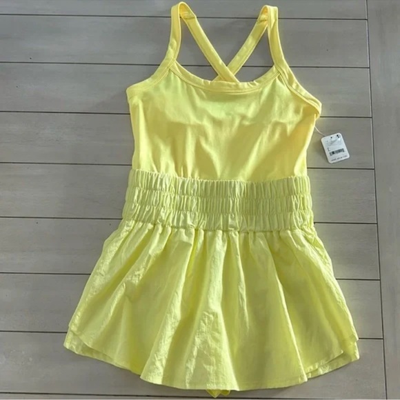 NWT Free People  FP Movement The Way Home Skortsie in Yellow - Picture 6 of 10